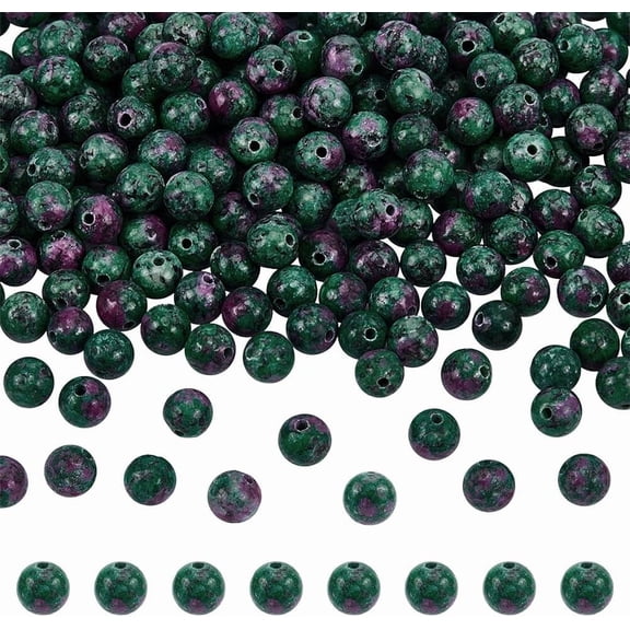 1 Box 300Pcs Natural White Jade Beads Round Dyed 6mm Hole: 1mm 300pcsDIY