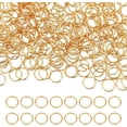 thumbnail image 1 of 1 Box 300Pcs Open Jump Rings 18K Gold Plated Brass Single Loop 7mm Single Loop Small Circle Frames Key Chain Connector for Bracelet Necklace Jewelry Making, 1 of 9