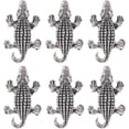 thumbnail image 1 of 1 Box 30PCS Animal Spacer Beads Alligator Beads Bulk Crocodile Animal Silver Charms 3D Lucky Tibetan Metal European Alloy Large Hole Beads for Jewelry Making Beading Kit Bracelets Supplies, 1 of 5