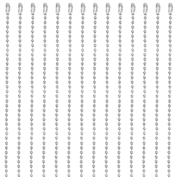 1 Box 30Pcs 24 Inch Silver Ball Chain Necklace Bulk Ball Bead Necklace Chains Metal Adjustable Ball Beads Chain with Connector Clasp DIY
