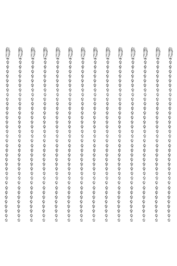 1 Box 30Pcs 24 Inch Silver Ball Chain Necklace Bulk Ball Bead Necklace Chains Metal Adjustable Ball Beads Chain with Connector Clasp DIY