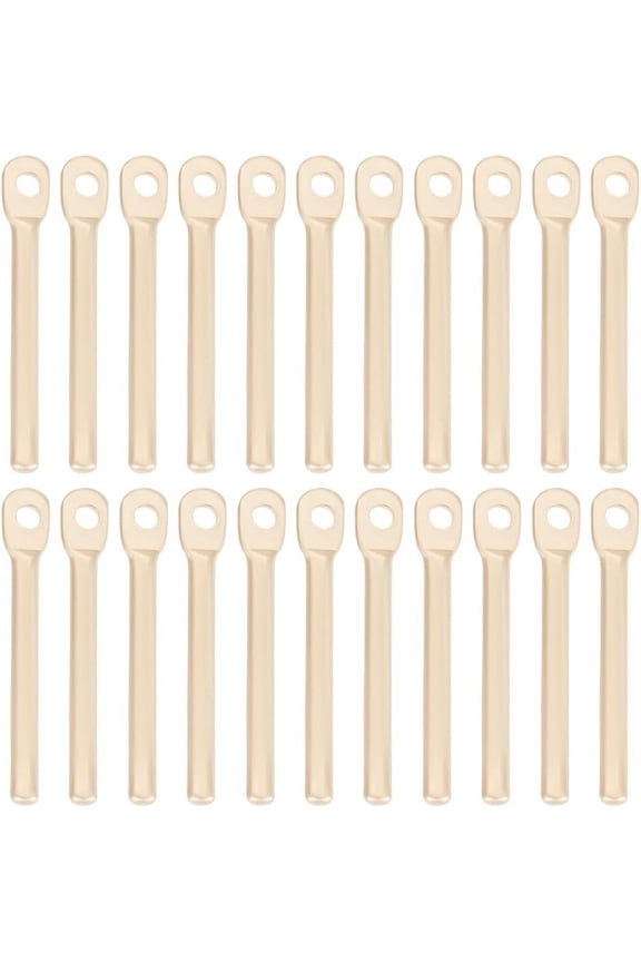 1 Box 30Pcs Bar Charms 14K Gold Plated Rectangle Stamping Blank Stick Strip Vertical Bar Charm for Jewellery Making Earring Necklace Bracelet Supplies gold