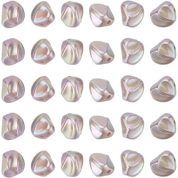 1 Box About 30Pcs Gray Plastic Beads Bulk Imitation Pearls Bead Big Large Baroque Pearl Loose Pearls Charms for Jewelry Making Beads Assortments DIY Crafts Necklace Bracelet Earring Women