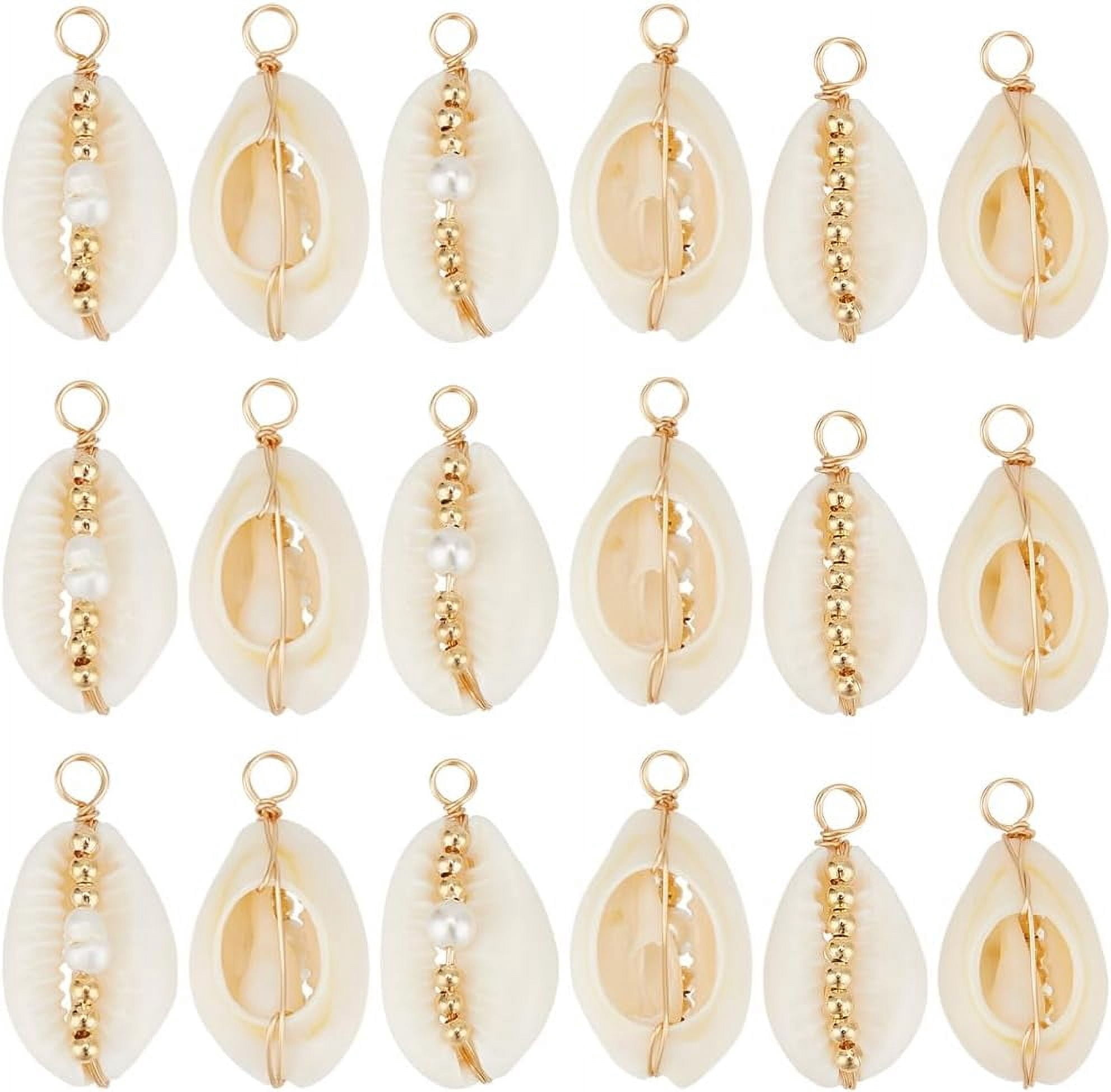 1 Box 30Pcs Natural Shell Charms Bulk Summer Ocean Beach Seashells ...
