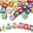 thumbnail image 1 of 1 Box 30Pcs Rhinestone Square Bead Colorful Cube Beads Bulk Random Mixed Color Acrylic Bling Cubes Shaped Beadable Pens Loose Spacers, 1 of 7