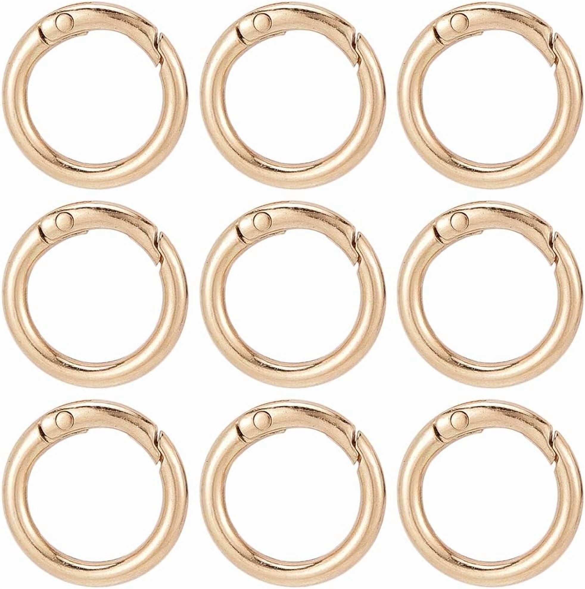 Spring Key Ring Buckle 1 Box 30Pcs Spring O Ring Clip 25mm Round Carabiner Metal Spring Key ...