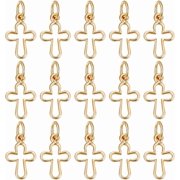1 Box 30Pcs Tiny Charms 18K Gold Plated Charms with Jump Ring for Jewellery Making Necklace Bracelet DIY Crafts