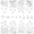 1 Box 320Pcs 8 Style 304 Stainless Steel Charms Mix-shaped Stainless ...