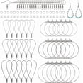 thumbnail image 1 of 1 Box 360Pcs Earring Beading Hoop Set Earring Making Kit Stainless Steel 60Pcs Beading Hoop 100Pcs Hooks 100Pcs Jump Rings 100Pcs Ear Nuts DIY, 1 of 5
