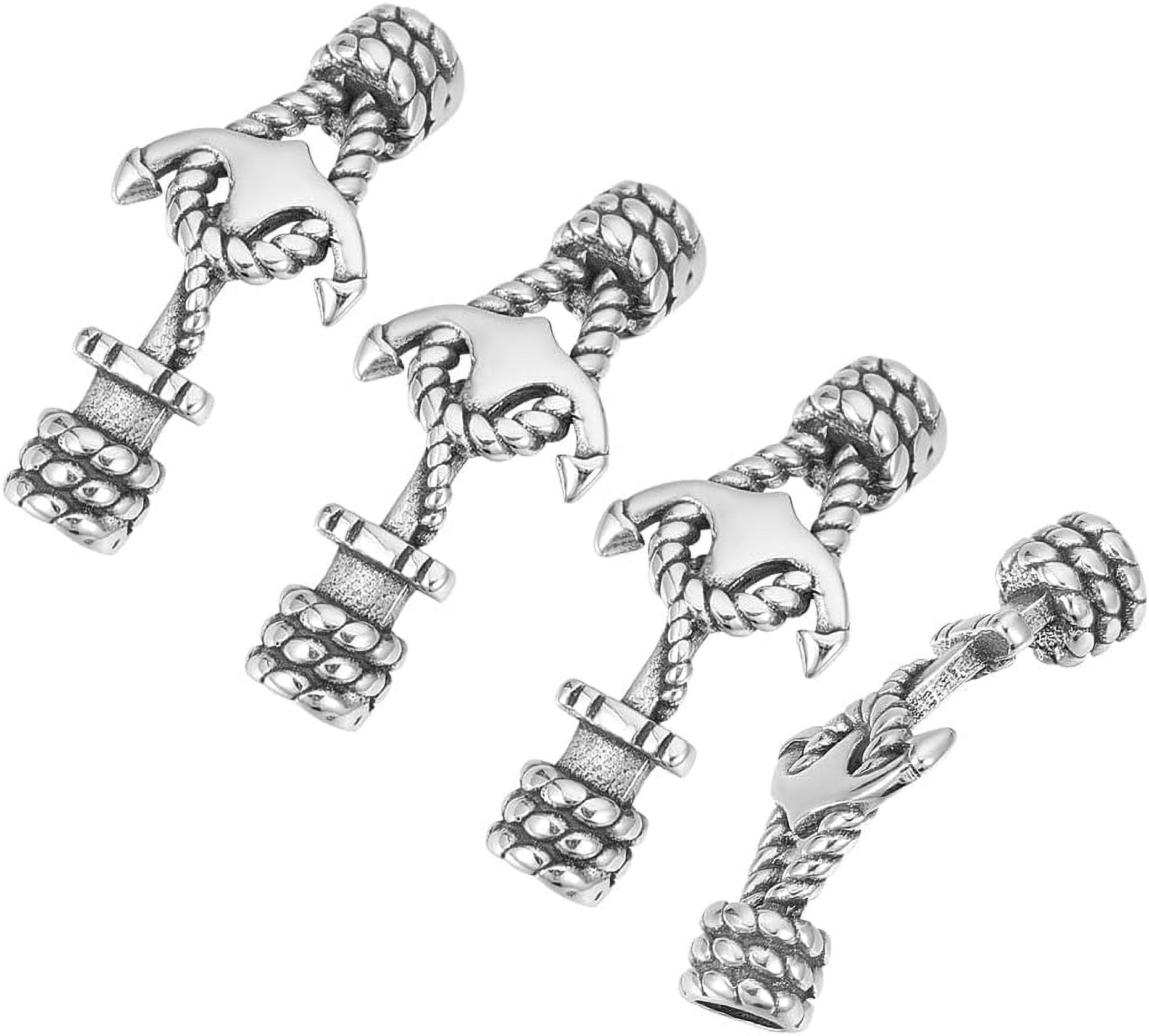 1 Box 4 Sets Rope & Anchor Inseparable Clasps 304 Stainless Steel ...