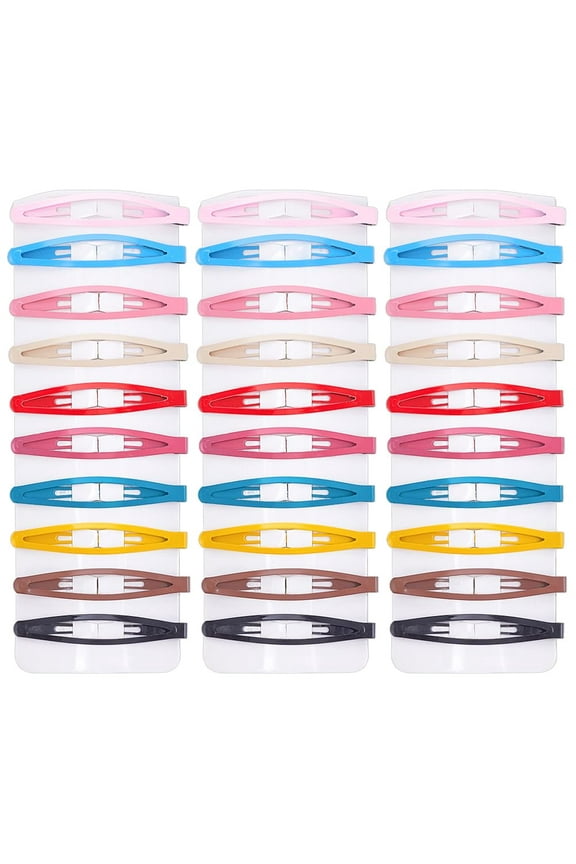 1 Box 40 Pcs 10 Colors Oval Hair Clips Colorful Hair Clip Bulk Large Cute Colored Metal Big Long Snap Barrettes