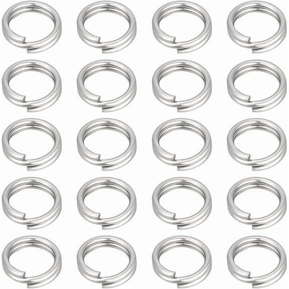 1 Box 400Pcs Split Jump Rings 304 Stainless Steel Double Loop Open Jump Rings Round Connectors for DIY Bracelet Necklace Keychains Crafts Jewelry Making Supplies 8mm for DIY