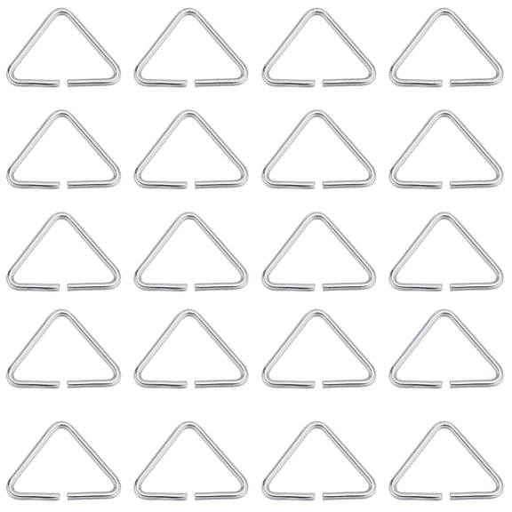 1 Box 400Pcs Triangle Open Ring Stainless Steel Open Jump Rings Bulk Pinch Clip Bails