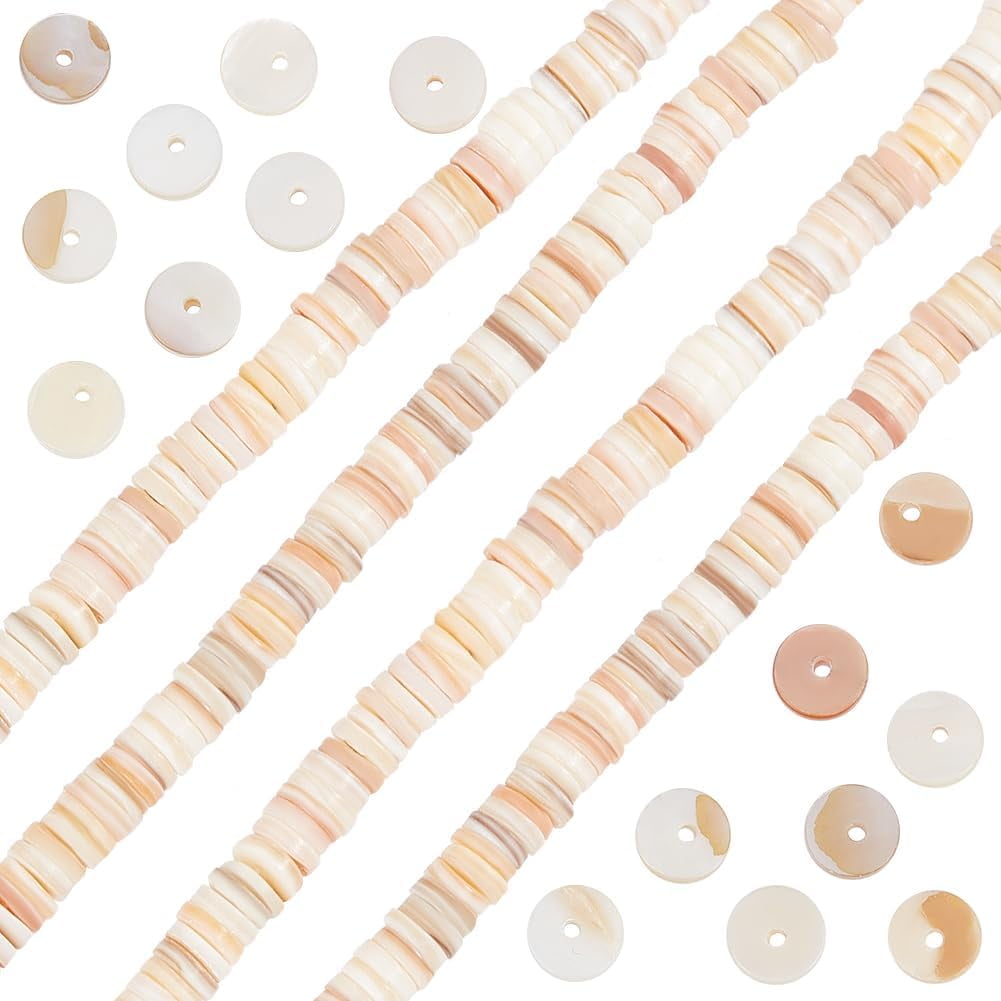 Coquillage Pour Bracelet 6mm Heishi Beads Jewelry Making Kit Flat Round ...