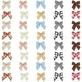 thumbnail image 1 of 1 Box 40Pcs 10 Colors Christmas Bows Ornaments Buffalo Plaid Bows Xmas Tree Topper Bowknot Tie Wreath Garland Ribbon Sewing Decoration for Home Indoor Outdoor Wedding Party, 1 of 5
