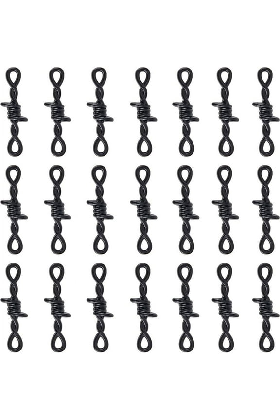 1 Box 40Pcs Celtic Knot Charm Bulk Infinity Connector Charms Gothic Witch Alloy Black Small Thorn Lucky Link Charm