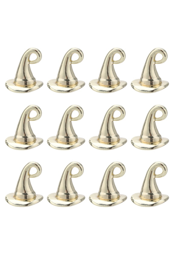 1 Box 40Pcs Hat Charm Hat Charms Bulk Wizard Hat Charms 3D Christmas Hats Charms Engegy Lucky Amulet Magic Charm for Jewelry Making