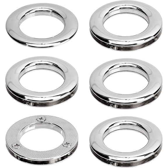 1 Box 4Pcs 1 inch/25.5mm Eyelets Grommets Alloy Loop Snaps Bag Handle Connector Silver Rings Screw-in Round Findings for DIY Sewing Clothes Leather Crafts Bags Replacement Hardware