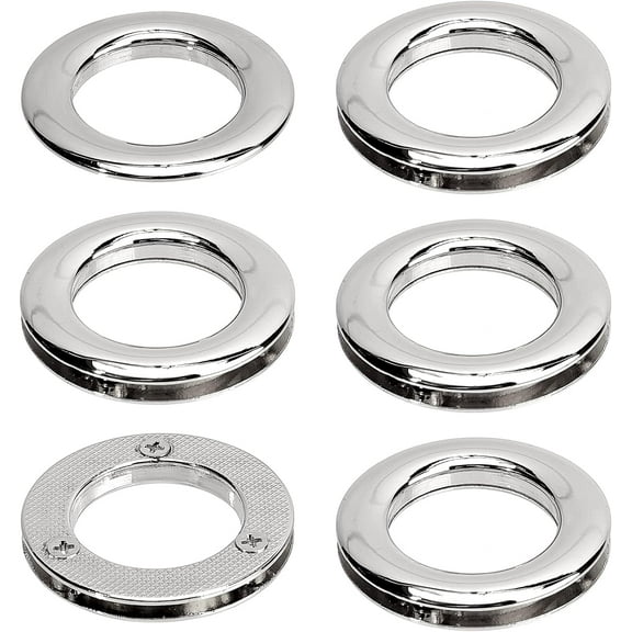 1 Box 4Pcs 1 inch/25.5mm Eyelets Grommets Alloy Loop Snaps Bag Handle Connector Silver Rings Screw-in Round Findings for DIY handcrafting