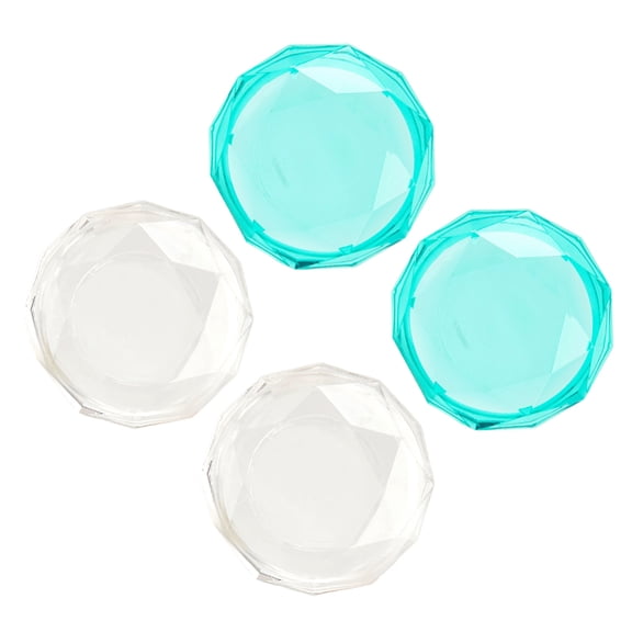 1 Box 4Pcs 2 Colors Diamond Thumb Grips Caps 0.79in Plastic Clear Console Joystick Covers Protective Anti-Slip Analog Stick Thumbstick Button Cover for Switch Controller Clear Green DIY