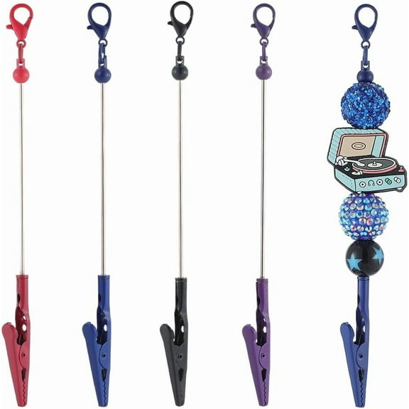 1 Box 4Pcs Bracelet Alligator Clip Jewelry Clasp Helper Tool Alloy Colorful Beadable Fastener Metal Hooks Accessories