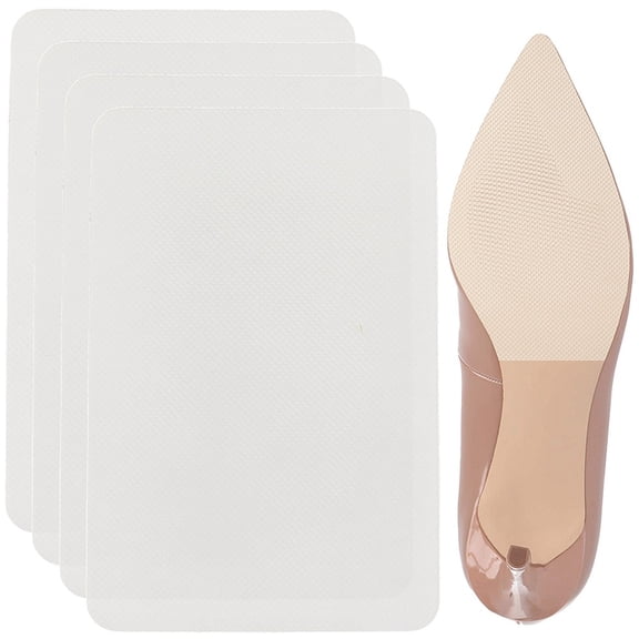 1 Box 4Pcs Transparent Shoe Protectors Non Slip Bottom Shoes Bulk Silicone Rubber Rectangle Replacement Sole Grips Self Adhesive