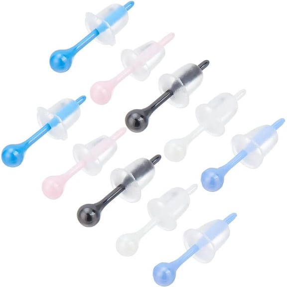 1 Box 5 Pairs BioCeramics Stud Earrings 5 Colors Half Hoop Zirconia Ceramic 3mm Round Ball Porcelain Dainty Studs Post Earrings Newly Pierced Ears Sensitive Ear Everyday Wear Women Men Mixed Color