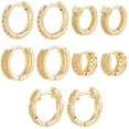thumbnail image 1 of 1 Box 5 Pairs Small Hoop Earrings 18K Gold Plated Brass Cubic Zirconia Huggie Hoop Earrings Cartilage Piercing Ear Cuff TinyDIY, 1 of 7