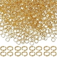 thumbnail image 1 of 1 Box 500Pcs 5mm Real 18K Gold Plated Jump Rings Split Key Rings Bulk Double Loops Stainless Steel Small Metal Rings for Jewelry Making Supplies DIY Necklace Bracelet Earrings Keychains, 1 of 6