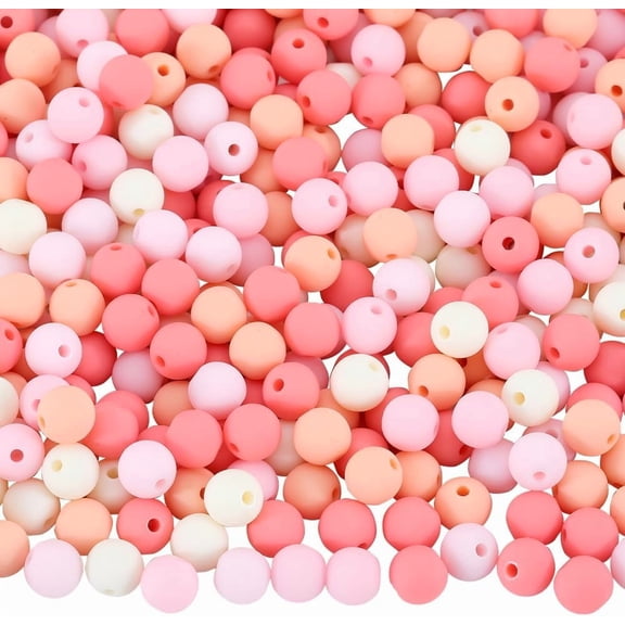1 Box 500Pcs Candy Color Acrylic Beads Round Frosted Bead Bulk 8mm Plastic Balls Pastel Matte Mix Gumball Loose Spacer Beads