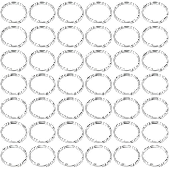 1 Box 500Pcs Silver Split Rings Stainless Steel Split Rings Bulk Hypoallergenic Small Round Keychain Double Loops Metal Jump Rings for Jewelry Making Supplies Necklaces Bracelet Earrings DIY Silver