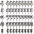 thumbnail image 1 of 1 Box 50Pcs 5 Styles Silver Connector Charms Alloy Sports Charm Bulk Metal Ball Golf Volleyball Basketball Baseball Soccer 2 Holes Link Charm for DIY Jewelry Making Charms Earring DIY Crafts, 1 of 6