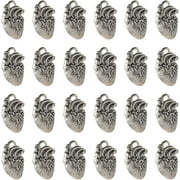 WEIYAN KJ 2Set 40Pcs Clock Face Charms Steampunk Charms Bulk Antiqued Bronze Retro Watch Gear Cog Wheel Steam Punk Round Clocks Charm