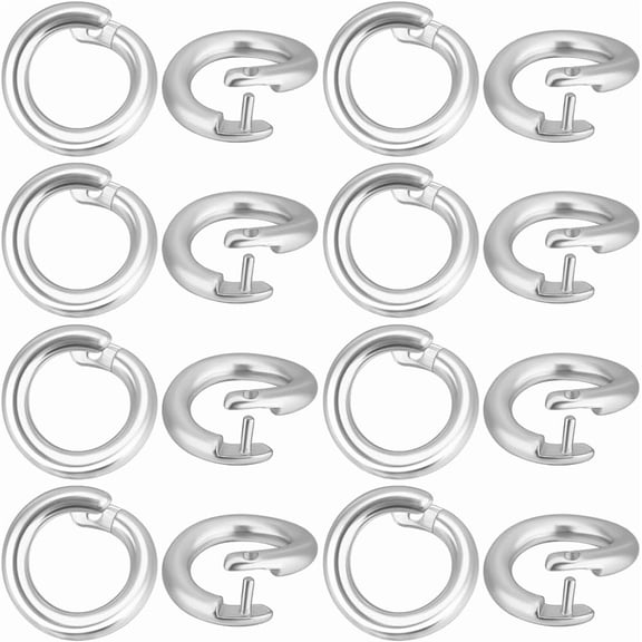 1 Box 50Pcs Locking Jump Rings OD 5.5mm ID 3mm 925 Sterling Silver Plated Brass Round Twister Open Clasp for Jewelry Making Findings925 Sterling Silver Plated