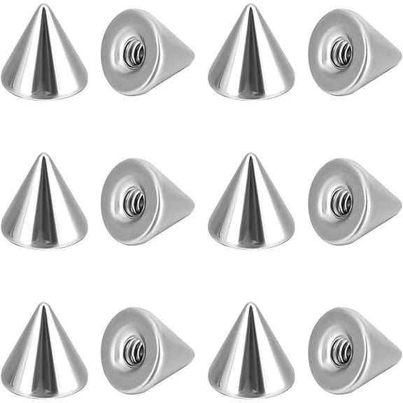 1 Box 50Pcs Screw Earring Backs for Studs 3mm Stainless Steel Cone Earring Backs Replacements Metal Silver (Hole: 21 Gauge) for Thread Post grey