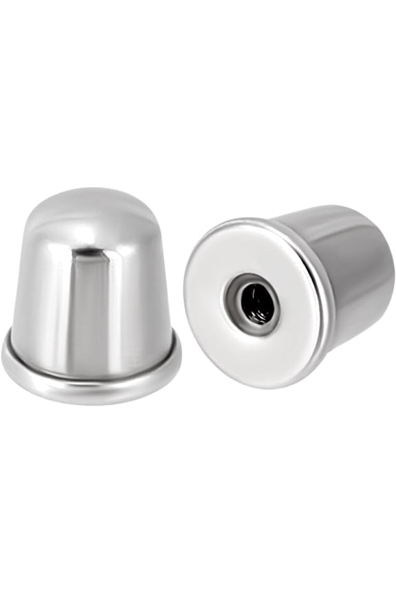 1 Box 50Pcs Screwback Earring Backs 316L Stainless Steel Metal Silver Bullet Earring Post for Droopy Piercing Ears Heavy Earrings Mixed Color