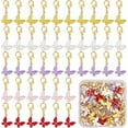 thumbnail image 1 of 1 Box 50Pcs Stitch Markers Crochet Stitch Marker Enamel Butterfly Charms Clip On Removable Lobster Clasp Charm Locking Knitting Markers for DIY Weaving Sewing Knit Quilting Needle 0.2/pc, 1 of 9