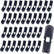 1 Box 50Pcs Zipper Pull Cord Lock End Tabs Zip Rope Clip Buckle Tips Plastic Zipper Cords Stopper String Caps for Backpack Clips Quick No Tied Shoelace Running Shoe DIY ReplacementBlack