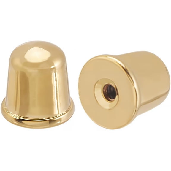 1 Box 50Ps Screw Earring Backs 18K Gold Plated 316L Surgical Stainless Steel Ear Nuts Replacement for DIY