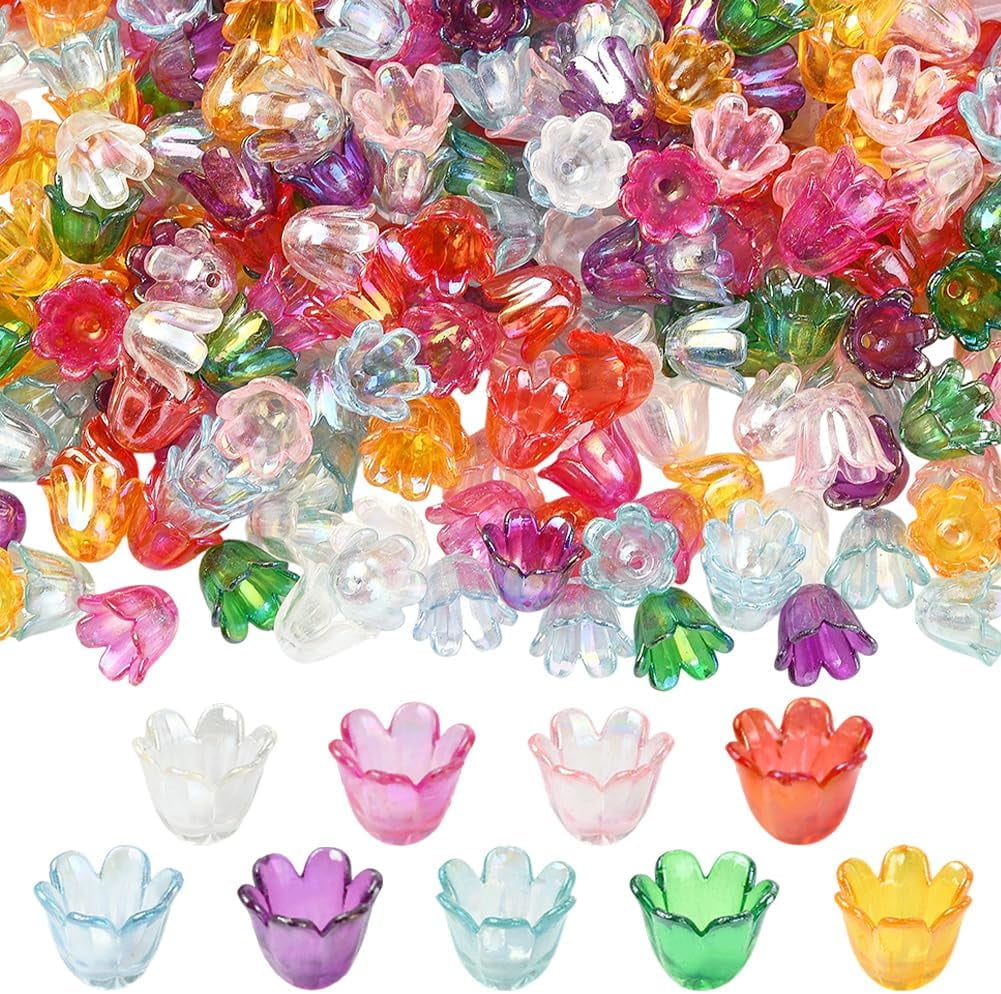 Beadthoven 330pcs Golden Iron Flower Bead Caps – 5mm X 1.5mm Spacer Beads For Jewelry Making
