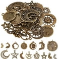 thumbnail image 1 of 1 Box 58Pcs 15 Styles Celestial Charms Star Moon Charms Crescent Stars Bulk Antique Bronze Retro Witch Magic Charm for Jewelry Making Charms Supplies DIY Necklace Bracelet Earrings Adult, 1 of 6