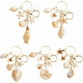 thumbnail image 1 of 1 Box 5Pcs 5 Styles Sea Shell Keychain Ocean Keychains Bulk Acrylic Alloy Summer Seashell Beach Themed Animal Pendants Key Chains Set for DIY Keychains Car Key Party Favor Wedding Favors Women, 1 of 6