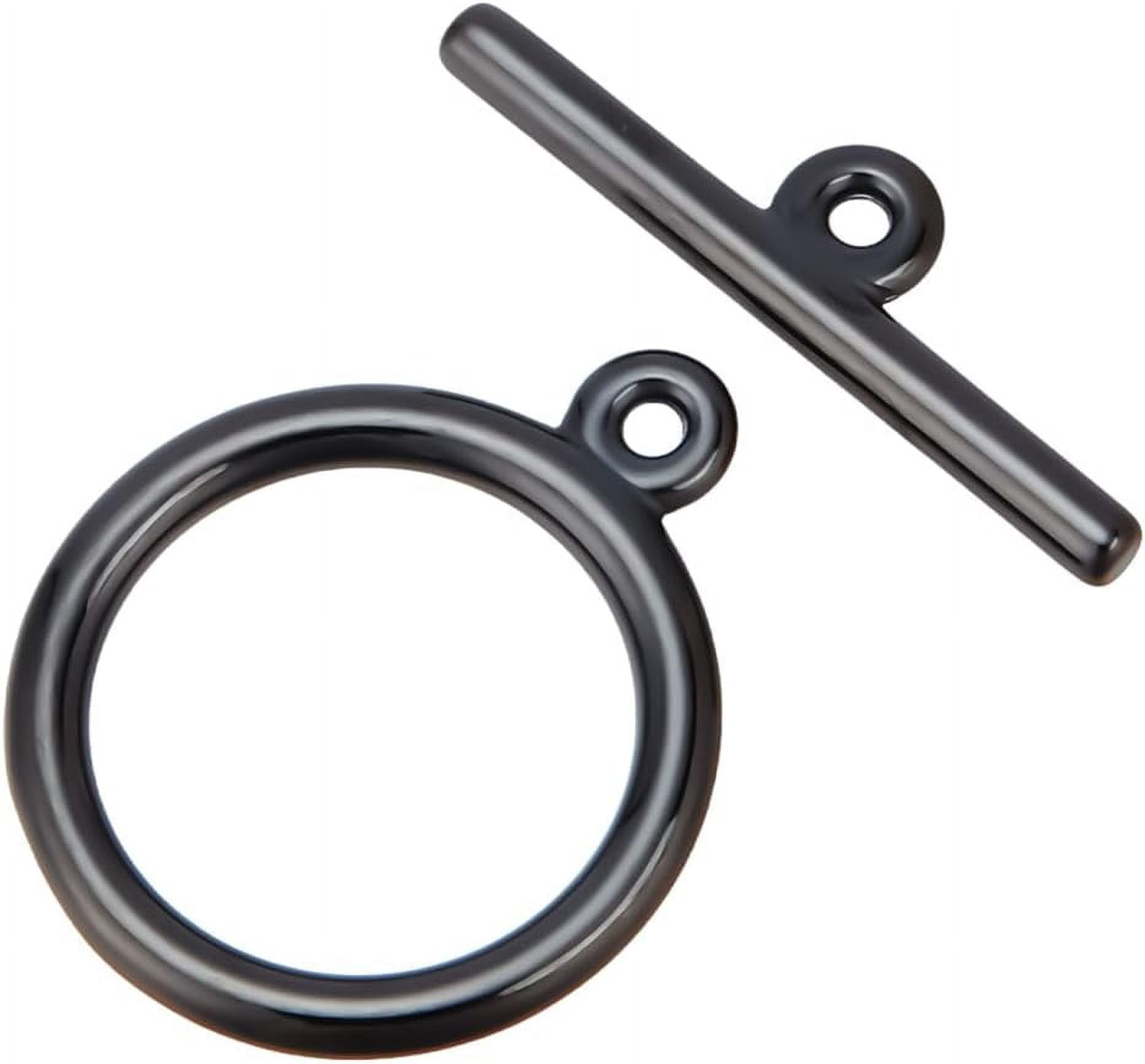 1 Box 5Pcs OT Toggle Clasp Bulk Black Zirconia Ceramic T Bar Closures ...