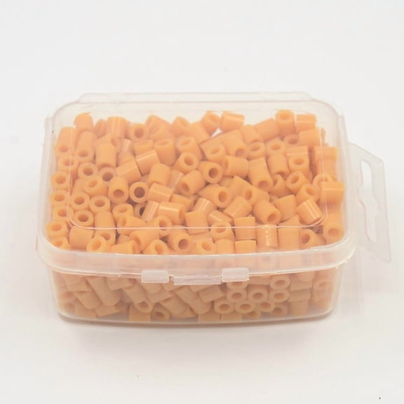 1 Box 5mm Melty Beads PE DIY Beads Refills for Kids Tube Saddle Brown 5x5mm Hole: 3mm 500pcs/box