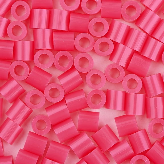 1 Box 5mm Melty Beads PE DIY Beads Refills for Tube Hot Pink 5x5mm Hole: 3mm about 500pcs/box
