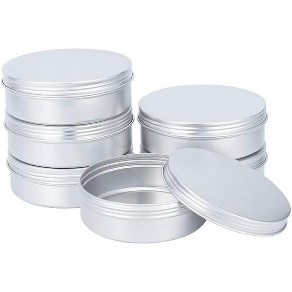 1 Box 6 Pack 10oz Large Metal Storage Tin Jars with Screw Lid Metal Round Tins Containers Travel Tin Cans for Candles Arts Crafts Storage Cosmetics Party Favors