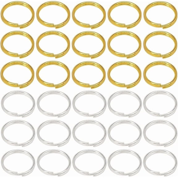 1 Box 600Pcs 10mm Split Rings Bulk Split Jump Ring with Double Loops Small Brass Key Ring Gold Silver Metal Round Connectors