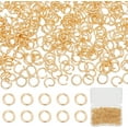 thumbnail image 1 of 1 Box 600Pcs Open Jump Rings 18K Gold Plated Stainless Steel 5mm Split Rings Single Loop Jump Rings for Jewellery Making, 1 of 9