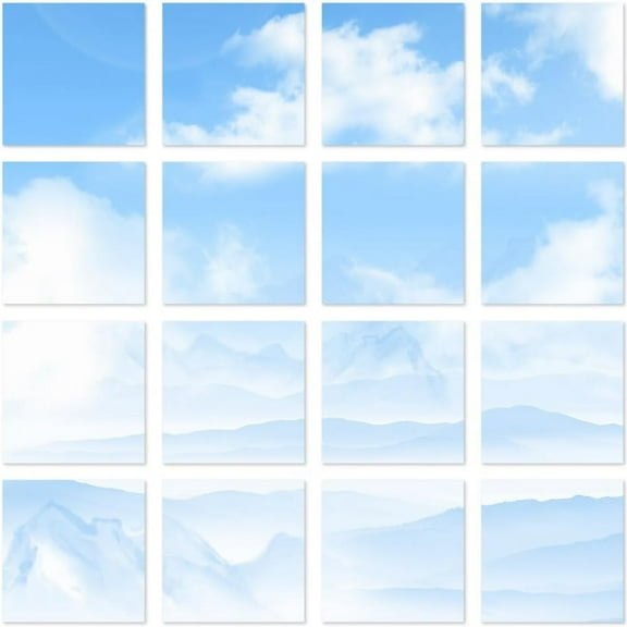 1 Box 60Pcs 2 Inch Small Square Mirror Tiles Self Adhesive Acrylic Mirror Wall Kitchen Bedroom Decoration Supplies DIY Craft Project Framing Silver