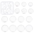 thumbnail image 1 of 1 Box 60Pcs 4 Style Shell Pearl Beads Flat Round Snow 15pcs/style, 1 of 6